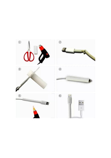 Kvt 25/8 Mm Yapıştırıcılı Beyaz Kablo Sıcak Büzülebilir Kılıf 208772529