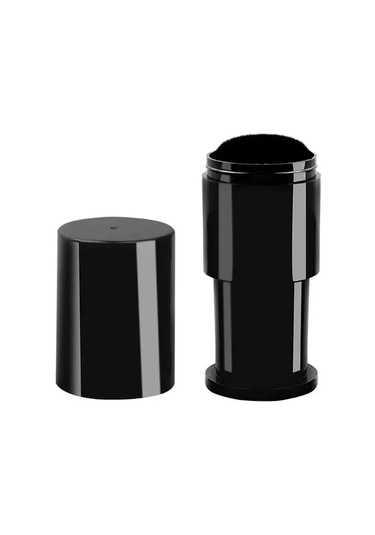 Wezone Portatif Plastik Saplı Yarıçaplı 3.5cm Yumuşak Yabani Fiber Make-up Fırçası Siyah/pembe