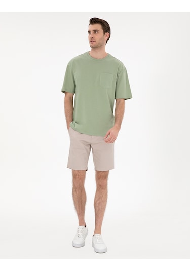 Pierre Cardin Erkek Çağla Tişört Basic 50306991-vr016 Çağla