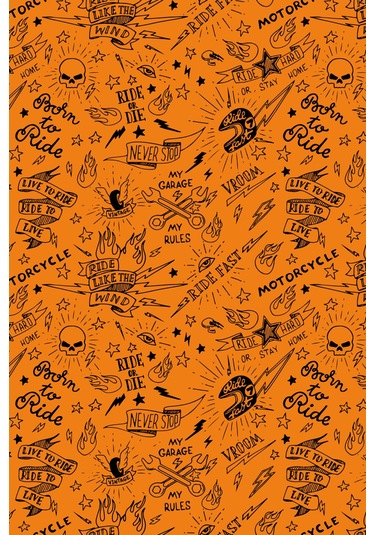 Savage You Motorcu Buff Maske Outdoor Boyunluk Unisex Bandana Turuncu