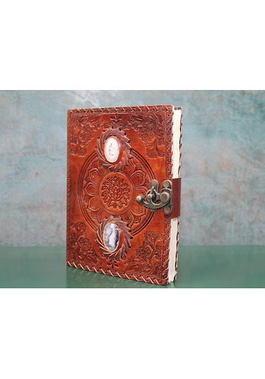 River World Seri B Deri Defter Taşlı Çok Renkli