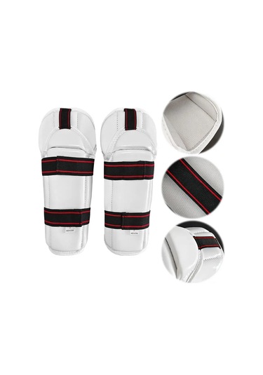 Reedark Genç Ve Yetişkinler İçin Kalınlastırılmış Pu+eva Malzeme, Ayarlanabilir Kayışlı Taekwondo, Karate, Boksa Koruyucu Kolluk Beden Boyu 156-175 Cm İçin L Boyutu Beyaz