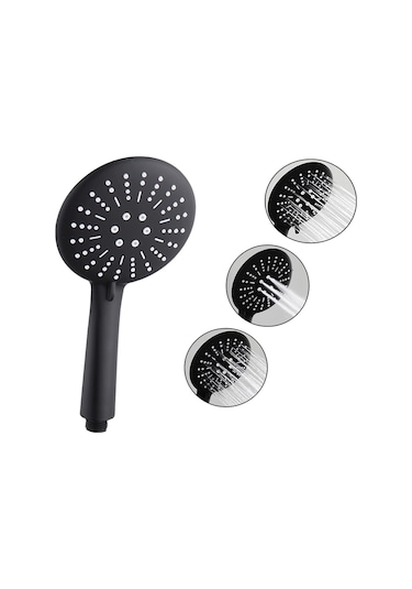 Qianfan 3 Fonksiyonlu Siyah Duş Başlığı/turbo Yüksek Basınçlı Siyah
