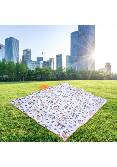 Homyl Piknik Battaniyesi Su Geçirmez Katlanabilir Kamp Yaz 200x200cm Beyaz