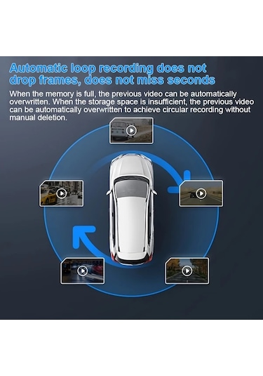 Dashanshop Baideluo 3 Inç Emniyet Kamerası Hd 1080p Single Hd Lens Gece Görüşü Döngü Kayıt