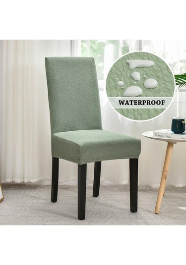 Ordu Yeşili Streç Su Geçirmez Sandalye Yemek Odası İçin Kapakları Slipcover Kılıf Sandalye Otel Oturma Odası Mutfak Yemek Sandalyesi Kapak