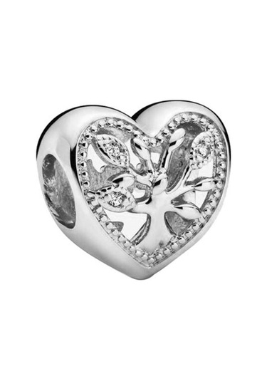 Nur Silver Aşk Ağacı Kalp Gümüş Charm - NUR-CM00233