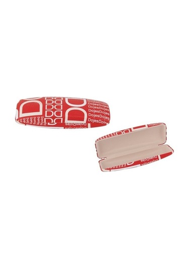 Elya Unisex Metal Sert Gözlük Kutusu - Kırmızı