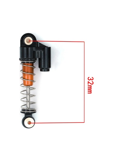 Youmex Alüminyum Amortisörler 4 Adet - 1/24 Axial Scx24 Axı90081 Tüm Serilere Uygun - Sarı