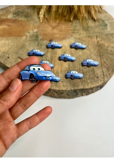 Mr. Home Ahşap Uv Baskılı Arabalı Figür-uv Baskılı Magnet Figür