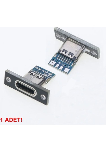 Usb 3.1 Type C Panel Montaj Dişi Soket 4 Pin Smd Lehimlenebilir Padler Konnektör Telefon Şarj