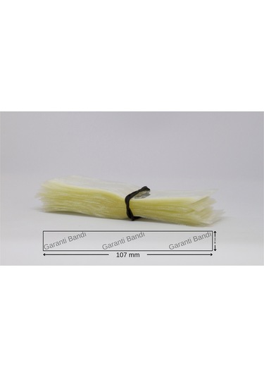 Standart Kavanoz Güvenlik Emniyet Bandı 100 Adet 62-65 MM Ağız Çapına Uygun 107 x 30 MM Baskılı