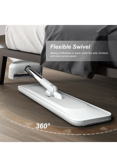 Yaozixa 360 Dönebilir Mikrofiber Yer Paspası - Islak & Kuru Temizlik İçin Yeniden Kullanılabilir Bezler