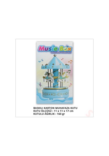 Atlı Karınca Müzik Kutusu, 17cm X 10cm - Mavi