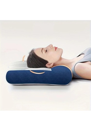 Trendooze Üçüncü Nesil Mavi Boyun Yastığı, Uyku Destekli Servikal Yastık Diğer