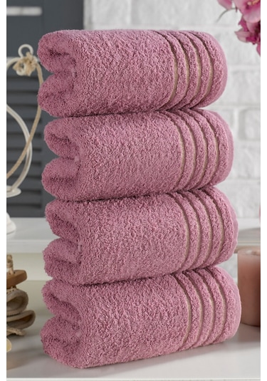 Casnack Diana Havlu Seti 4'lü 800gr. 50x90cm - Mürdüm