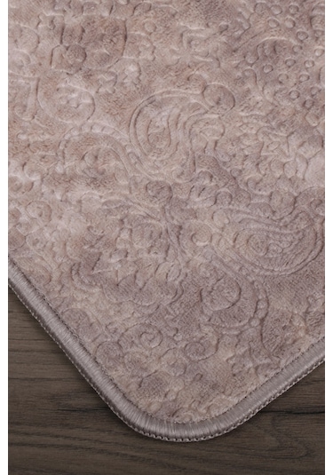 Nova Kahve Büyük Ebat 80x150 + 50x80 Cm 2'li Banyo Halısı Paspas Kahverengi