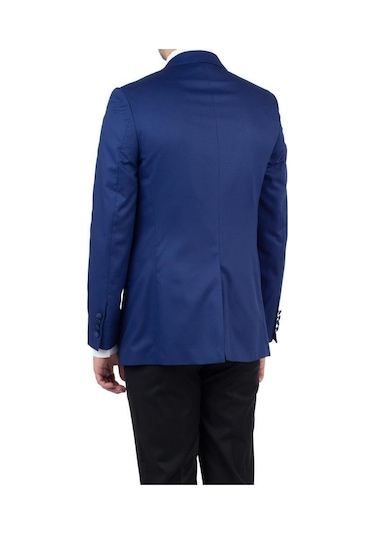 Lacivert Gabardin Mono Yaka Astarlı Yelekli 6 Drop Slim Fit Dar Kesim Smokin Damatlık 1001190153-Lacivert Lacivert Gabardin Mono Yaka Astarlı Yelekli 6 Drop Slim Fit Dar Kesim Smokin Damatlık 1001190153-Lacivert