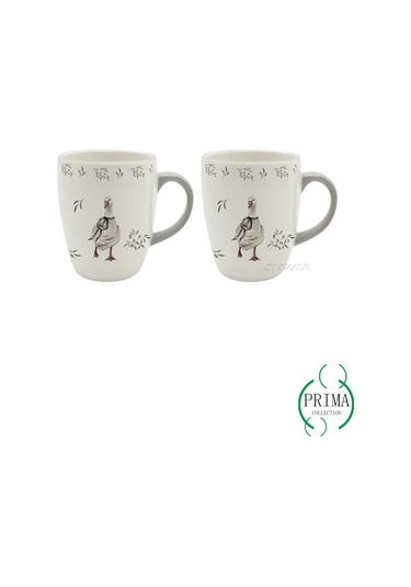 Prıma Collectıon 330 Ml Kupa 2 Adet Vintage Kaz 379346008 Beyaz