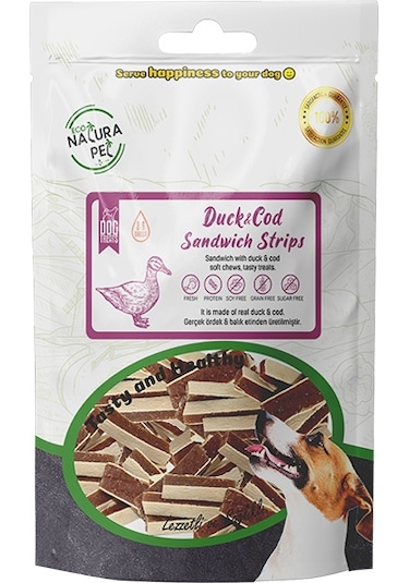 Eco Natura Pet Ördekli ve Morina Balıklı Sandviç Köpek Ödül Maması