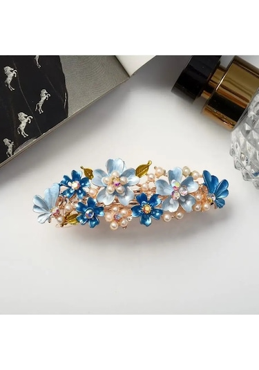 Queen Fair "çiçek Vals" İnci Saç Tokası, 9 Cm 145825267 Açık Mavi