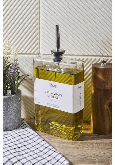 Molivet 500ml Silver Kapak Cam Yağdanlık-sosluk-sirkelik