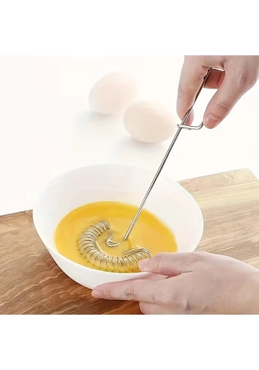 Solingen Paslanmaz Çelik Yumurta Çırpıcısı Yaylı Çırpıcı Metalik Gri