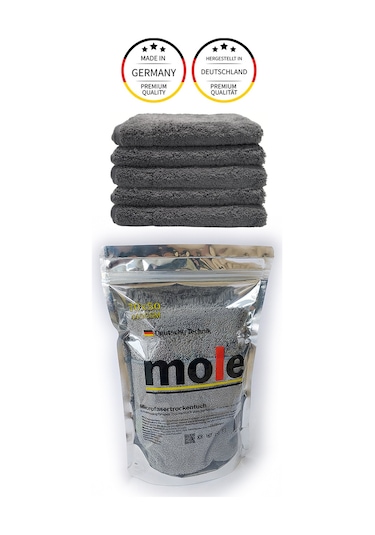 Mole Mikrofiber Çift Yüzlü Oto Kurulama Havlusu 50x70 440gsm