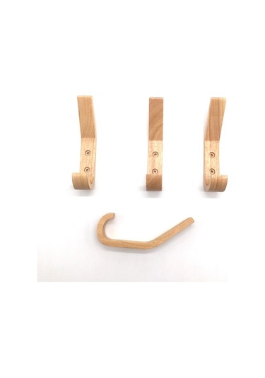 4 Adet Vintage Ahşap Kanca 5 Kg Yük Kapasitesi, Duvara Monte Ho Qd Diğer