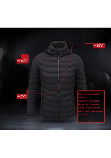 Akıllı Isıtmalı Usb Elektrikli Şişme Erkek Mont (514553623)
