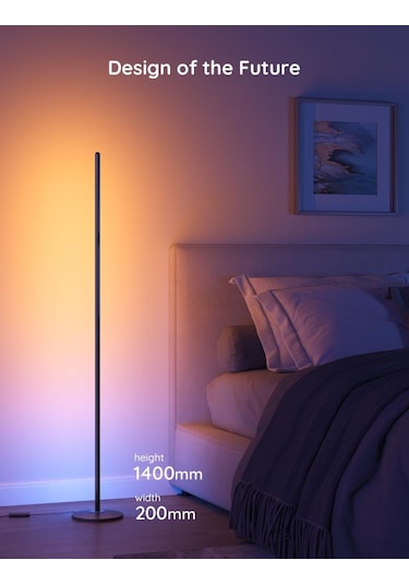 Govee RGBICW H6076312 Basic Akıllı Dikey Aydınlatma Alexa Google Asst. Destekli Siyah