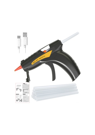 Yifomall "usb Şarjlı Profesyonel Sıcak Yapıştırıcı Tabancası - 50 Yapıştırıcı Çubuklu, Hızlı Isınma, Taşınabilir"