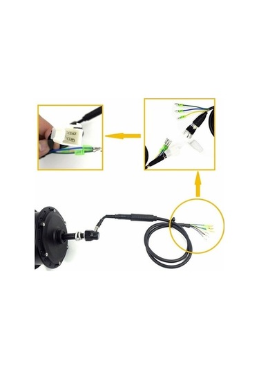 Ulzyvf Çreatetech Siyah Motor Hallow Bisiklet Adaptörü 130cm Jw - Hafif & Dayanıklı Adaptör Siyah