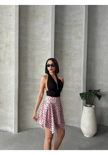 Puantiyeli Etek Pembe