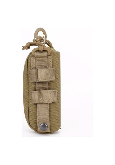 Gajeena Taktik Gözlük Kılıfı Nylon Dayanıklı Sert Kasa Su Geçirmez Av-fishing-turizm Çanta Karabinerli Kahverengi Çok Renkli