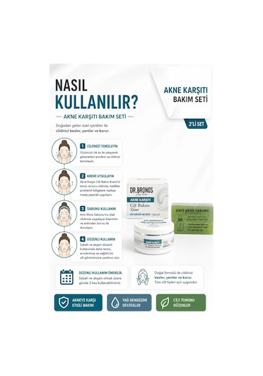 Dr. Bronos Anti Akne Cilt Bakım Kremi 150 ML + Anti Akne Sabunu