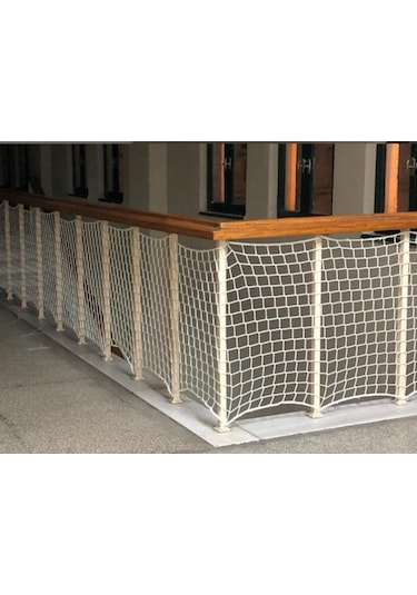 Morilu Balkon Filesi - Güvenlik Filesi - 10 Cm Gözenek - 6 Mm İp - Merdiven Filesi - İnşaat Filesi - Balkon Ağı