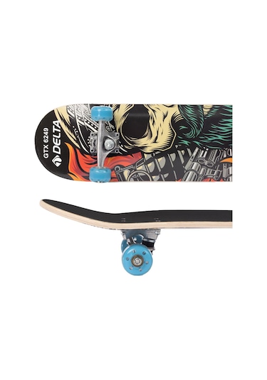 Delta Transparan Silikon Teker Üstü Zımparalı Kaykay - Gtx 6249 Çok Renkli