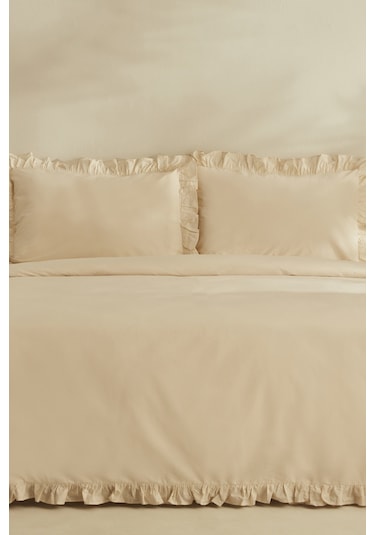Karaca Home Pure %100 Pamuk Çift Kişilik Nevresim Takımı Açık Bej