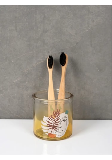 Lemer Banyo Ve Mutfak İçin Masaüstü Diş Fırçası Bardağı, Cam 275462783 Beyaz