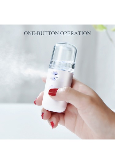 Suofeng Siyah Mini Taşınabilir Nano Sprey Cilt Nemlendirici, 30ml Su Tankı, Tek Tuşlu Kontrol, Soğuk Sprey Güzellik Aleti