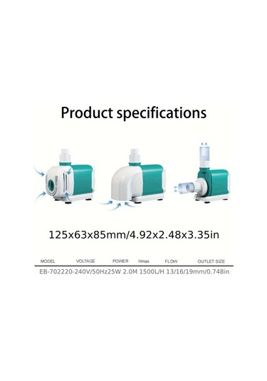 Motion003 Ultra Sessiz Ayarlanabilir Akvaryum Pompası 702/25w Enerji Tasarruflu 220v-240v Tatl