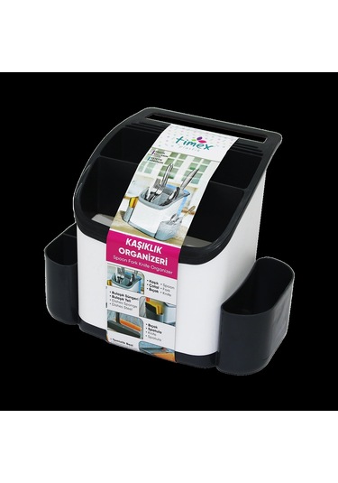 Plastik Kaşıklık Organizer Tezgah Üstü 5365 Çok Renkli
