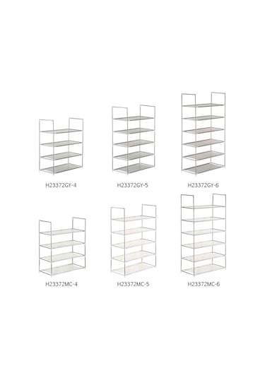 Tenfowee 6 Katmanlı Pratik Ayakkabı Rafı - Paslanmaz Boru Ve Dokumasız Kumaş İle Dayanıklı Depolama Çözümü Gri