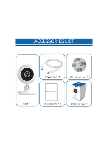 Hombey A2 Akıllı Bebek İzleyici Kameralı - 1080p Hd, Gece Görüşü, 360 Döndürme, İki Yönlü Ses, Wıfı Uzaktan İzleme, Ev Güvenliği Kamera Çok Renkli