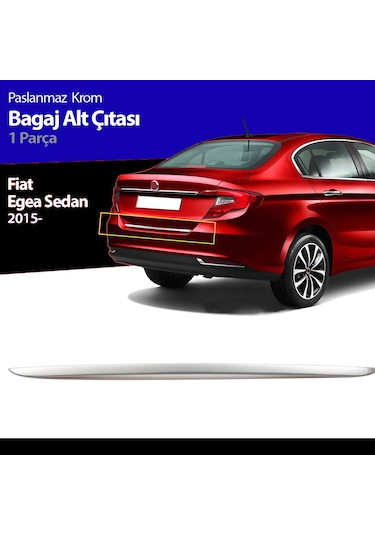 Fiat Egea Bagaj Alt Çıtası Kromu Nikelajı