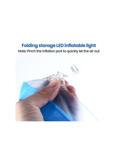 Jeemson Dışarıda Kamp İçin Katlanabilir Ve Şişirilebilir Led Işık, Usb İle Beslenir, 48 Led Işık Demeti, 280 Lumen, Pvc Malzeme, Bantla Asılabilir Çok Renkli