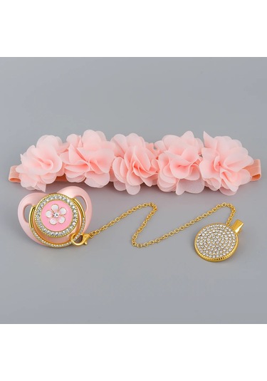 Emzik Tutucu Bling Bpa  Silikon Lüks Emzik Ve Ler İçin Kafa Kahverengi Kahverengi