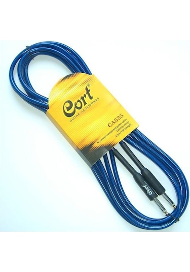 Cort Ca525bl Enstrüman Kablosu Şeffaf Mavi Gürültüsüz 5 Metre