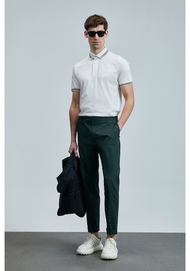 Lufian Samuel Smart Erkek Chino Pantolon Slim Fit Yeşil Yeşil 111190343100600 Yeşil